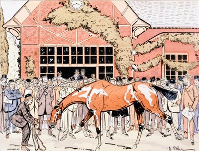 عرض حصان السباق في الحلبة ، حوالي 1905 بواسطة إي ثيلم